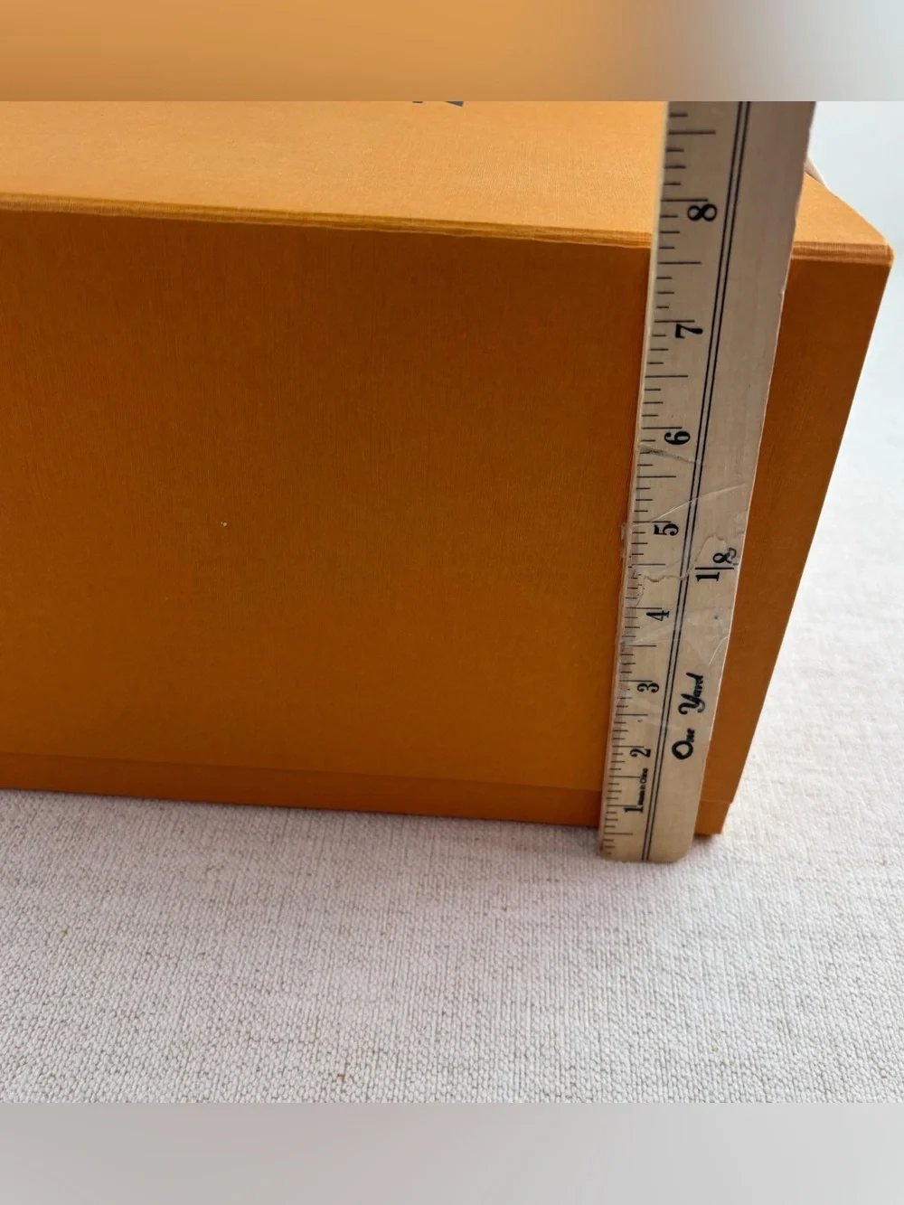 Louis Vuitton authentic signature‎ large Orange Box Black Logo magnet closure